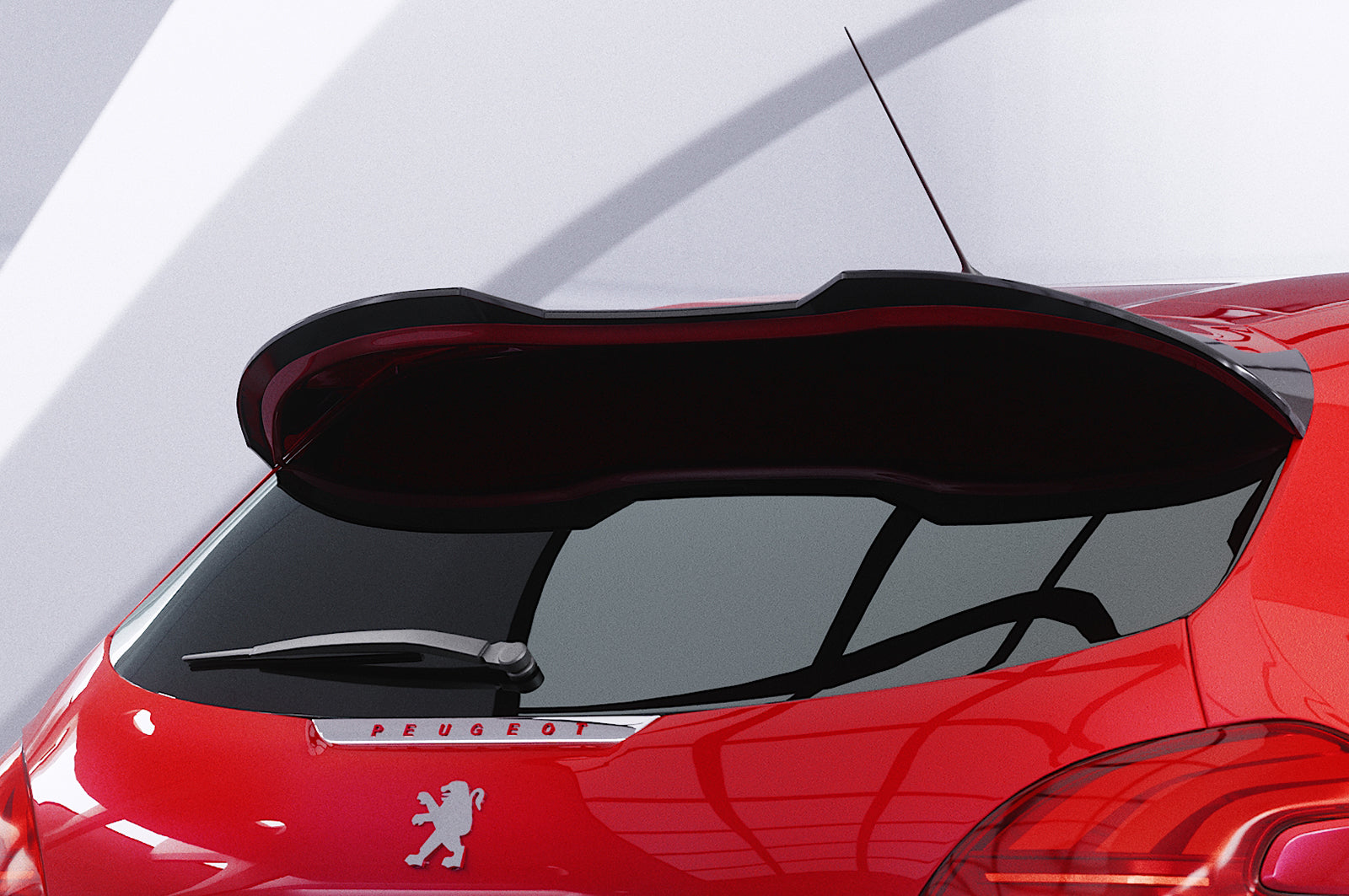CSR Heckspoiler | Heckflügel mit ABE für Peugeot 208 Gti HF949-S Strukturiert schwarz matt (keine Lackierung erforderlich)