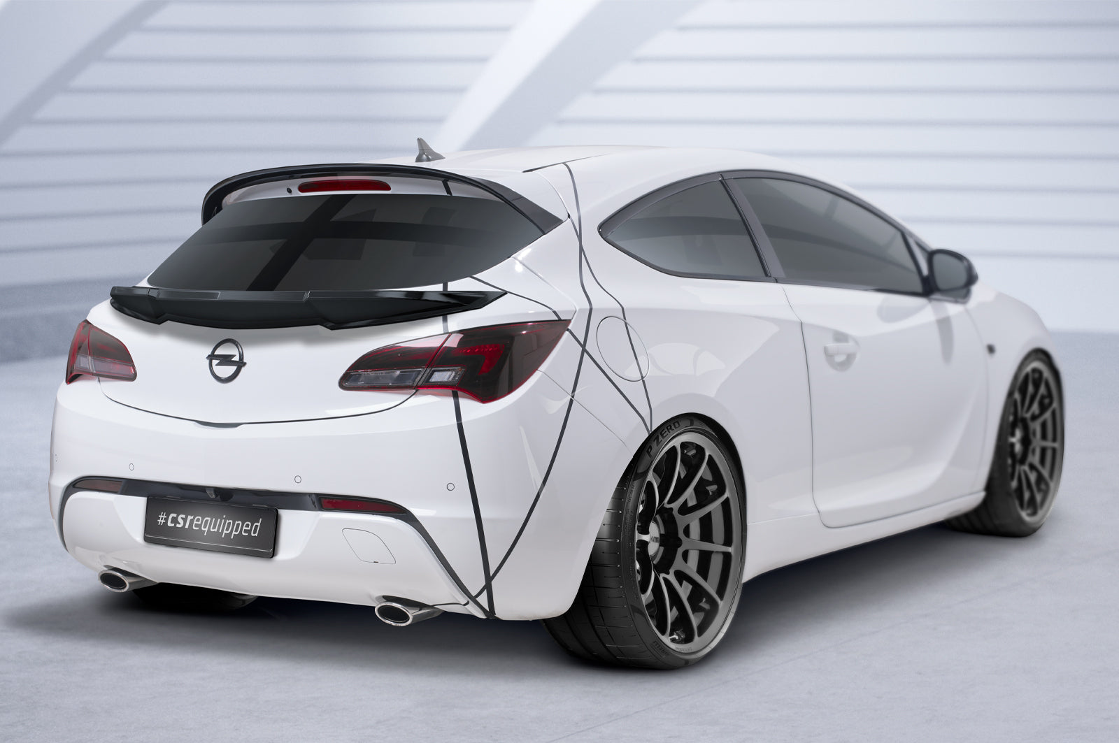 CSR Heckspoiler | Heckflügel mit ABE für Opel Astra J GTC HF951-L Unlackiert roh (Lackierung erforderlich)