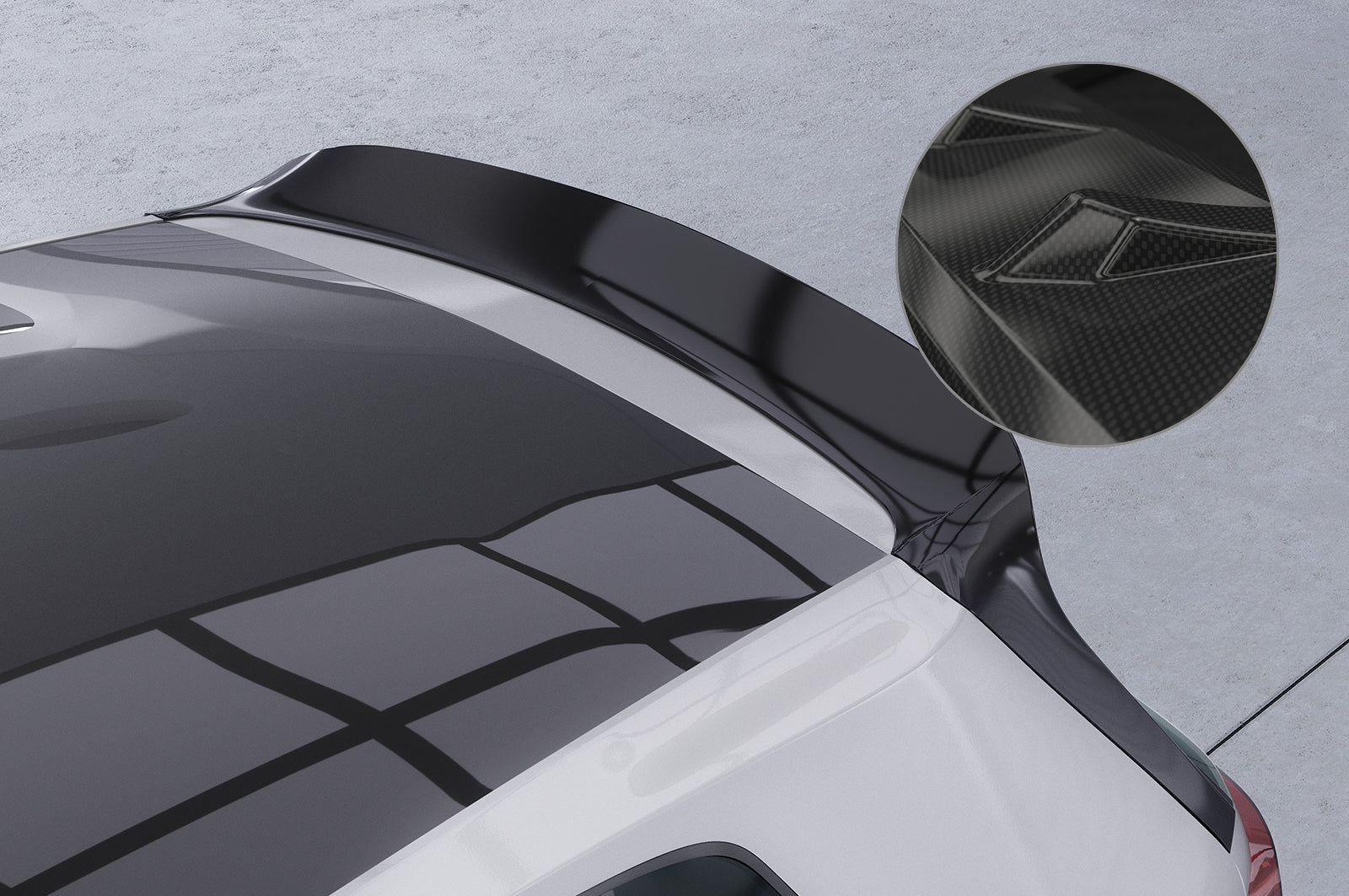 CSR Heckspoiler | Heckflügel mit ABE für VW Golf 7 (Typ AU) HF953-C Carbon Look Hochglanz (keine Lackierung erforderlich)