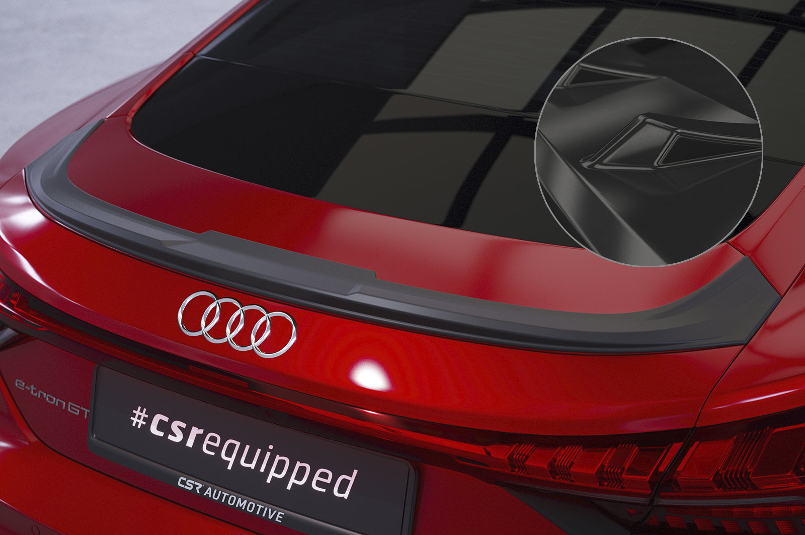 CSR Heckspoiler | Heckflügel mit ABE für Audi e-tron GT (FW) HF956-G Glossy schwarz Hochglanz (keine Lackierung erforderlich)