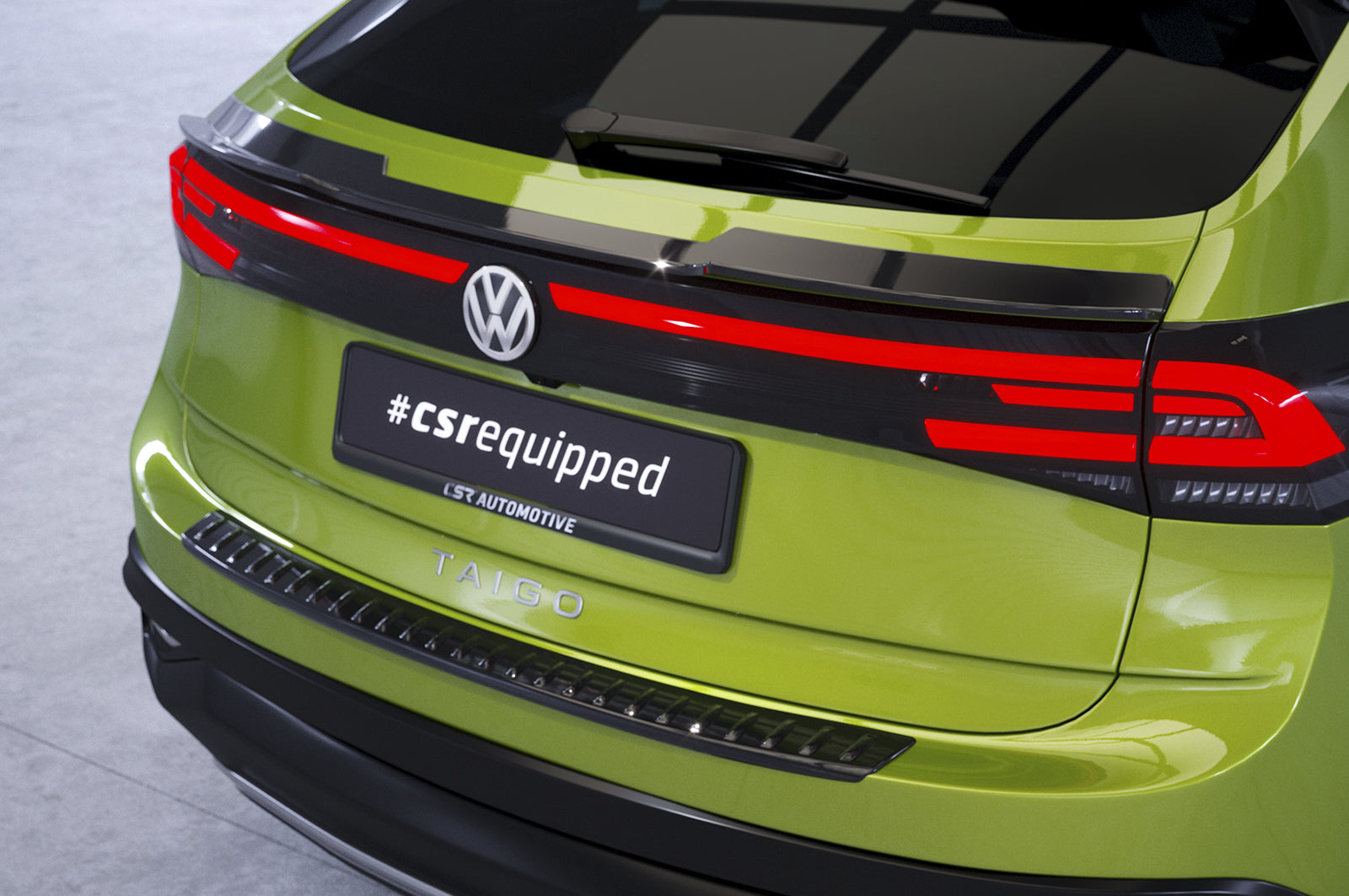 CSR Heckspoiler | Heckflügel mit ABE für VW Taigo (Typ CS) HF958-C Carbon Look Hochglanz (keine Lackierung erforderlich)