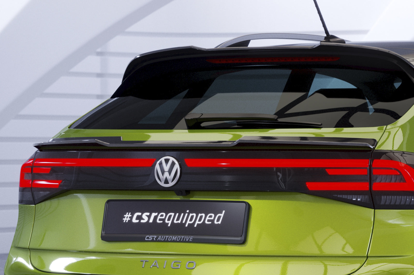 CSR Heckspoiler | Heckflügel mit ABE für VW Taigo (Typ CS) HF958-C Carbon Look Hochglanz (keine Lackierung erforderlich)