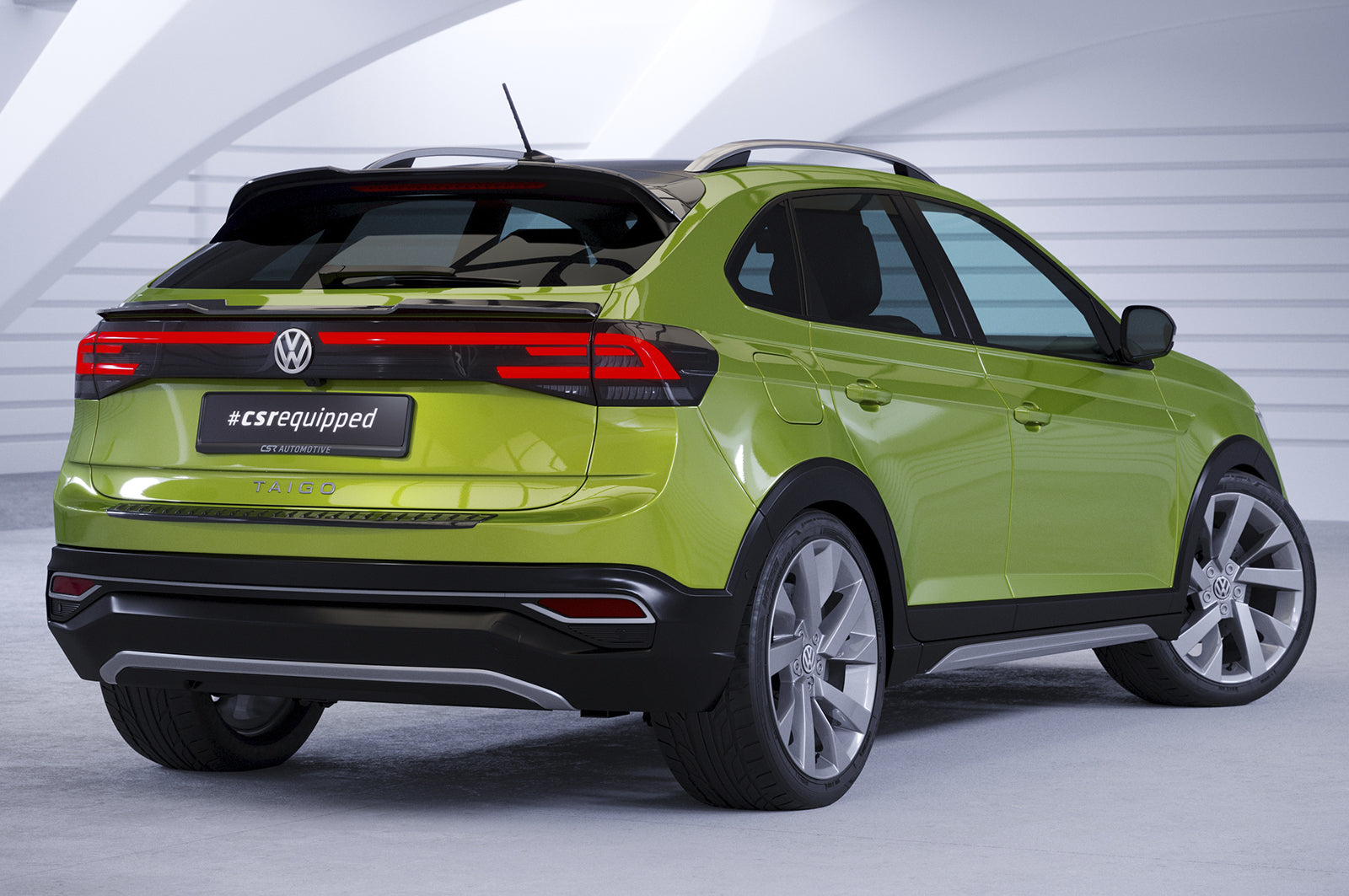 CSR Heckspoiler | Heckflügel mit ABE für VW Taigo (Typ CS) HF958-L Unlackiert roh (Lackierung erforderlich)