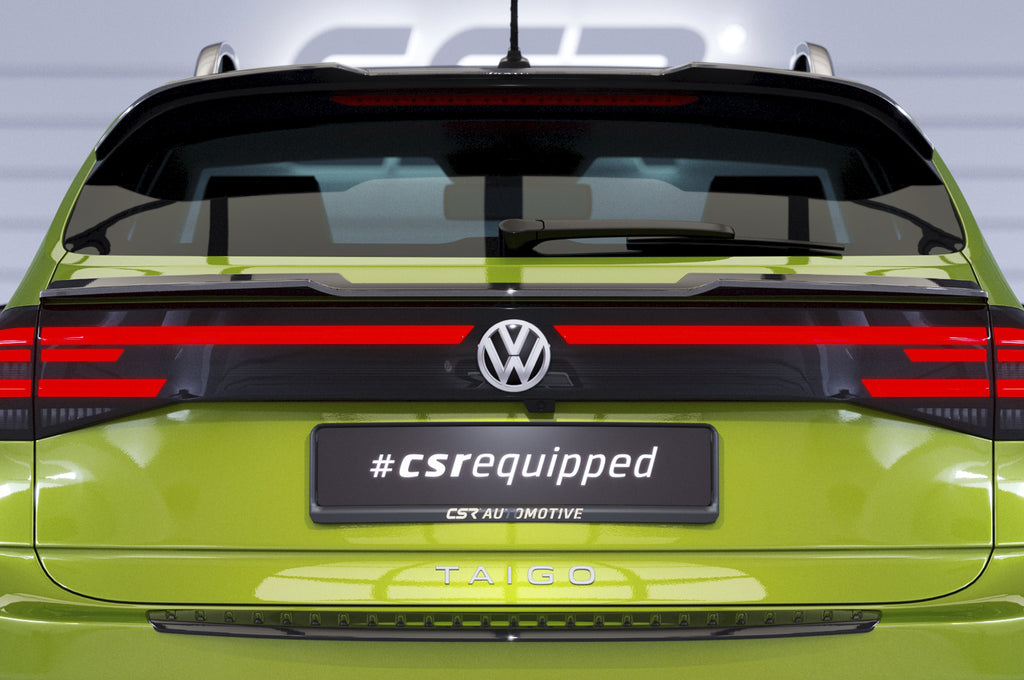 CSR Heckspoiler | Heckflügel mit ABE für VW Taigo (Typ CS) HF958-G Glossy schwarz Hochglanz (keine Lackierung erforderlich)