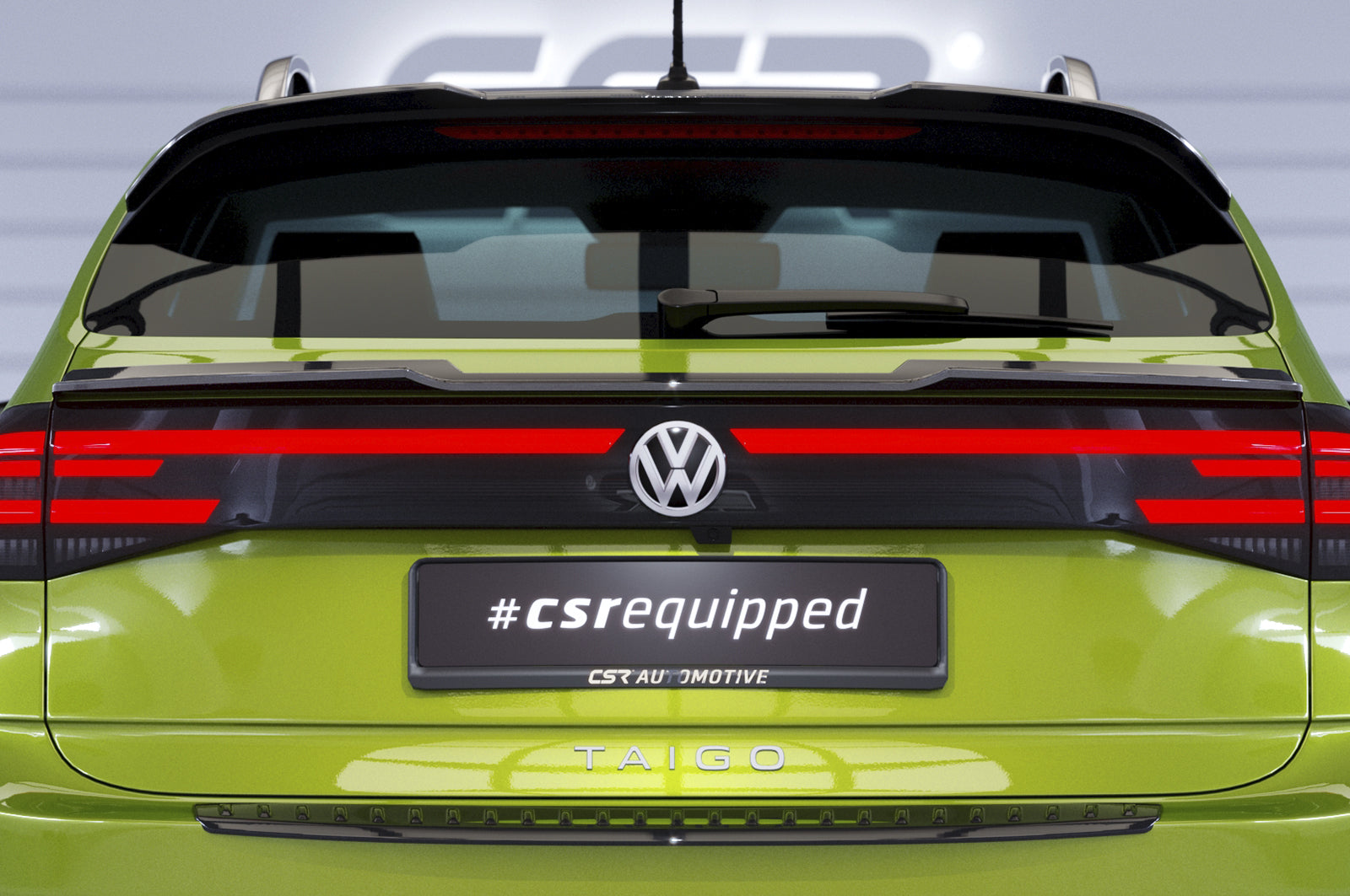 CSR Heckspoiler | Heckflügel mit ABE für VW Taigo (Typ CS) HF958-C Carbon Look Hochglanz (keine Lackierung erforderlich)
