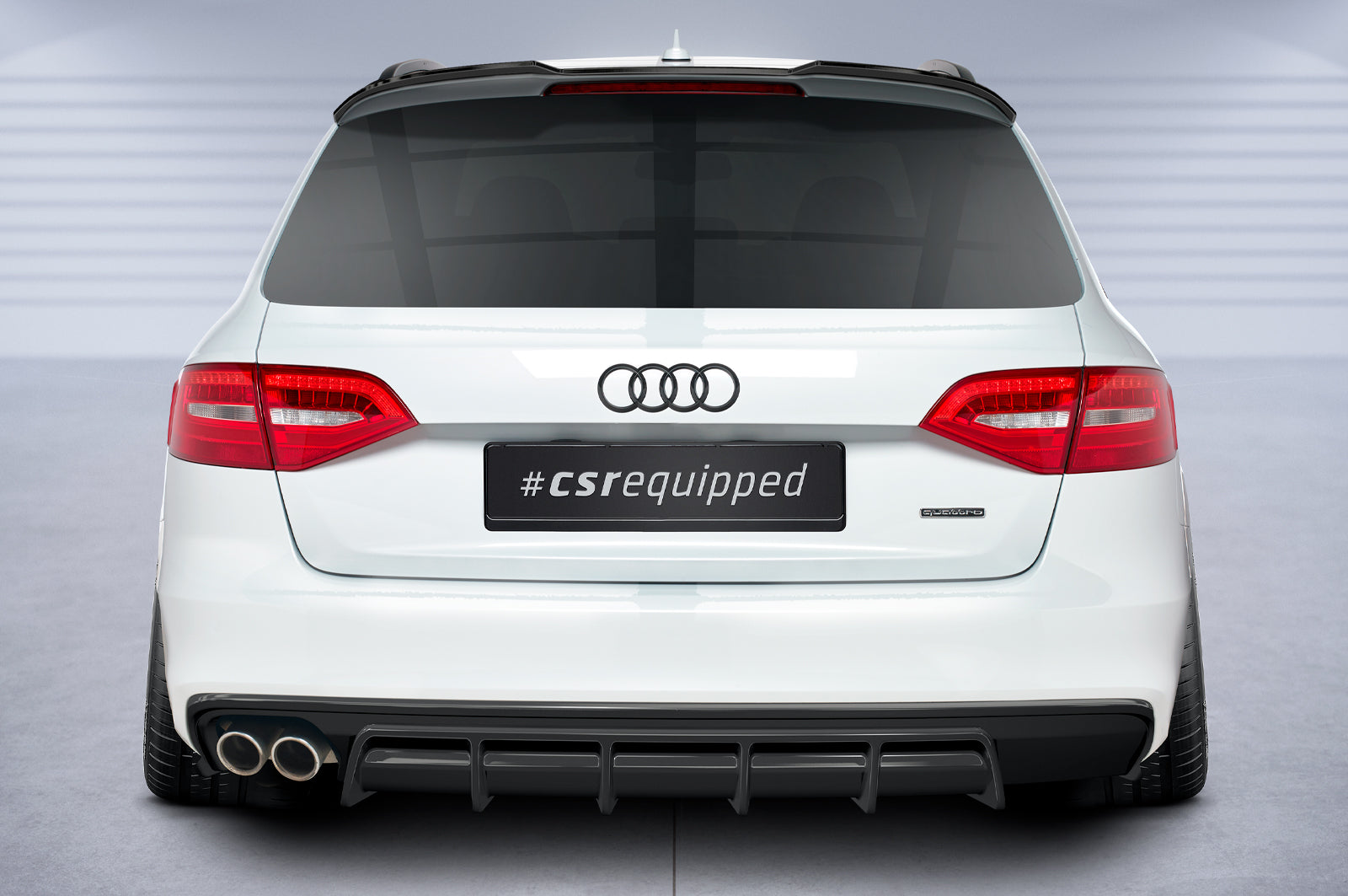 CSR Heckspoiler | Heckflügel mit ABE für Audi A4 / RS4 B8 (8K) HF960-C Carbon Look Hochglanz (keine Lackierung erforderlich)