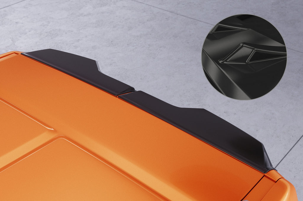 CSR Heckspoiler | Heckflügel mit ABE für Ford Transit MK7 Custom mit Hecktüren HF964-G Glossy schwarz Hochglanz (keine Lackierung erforderlich)