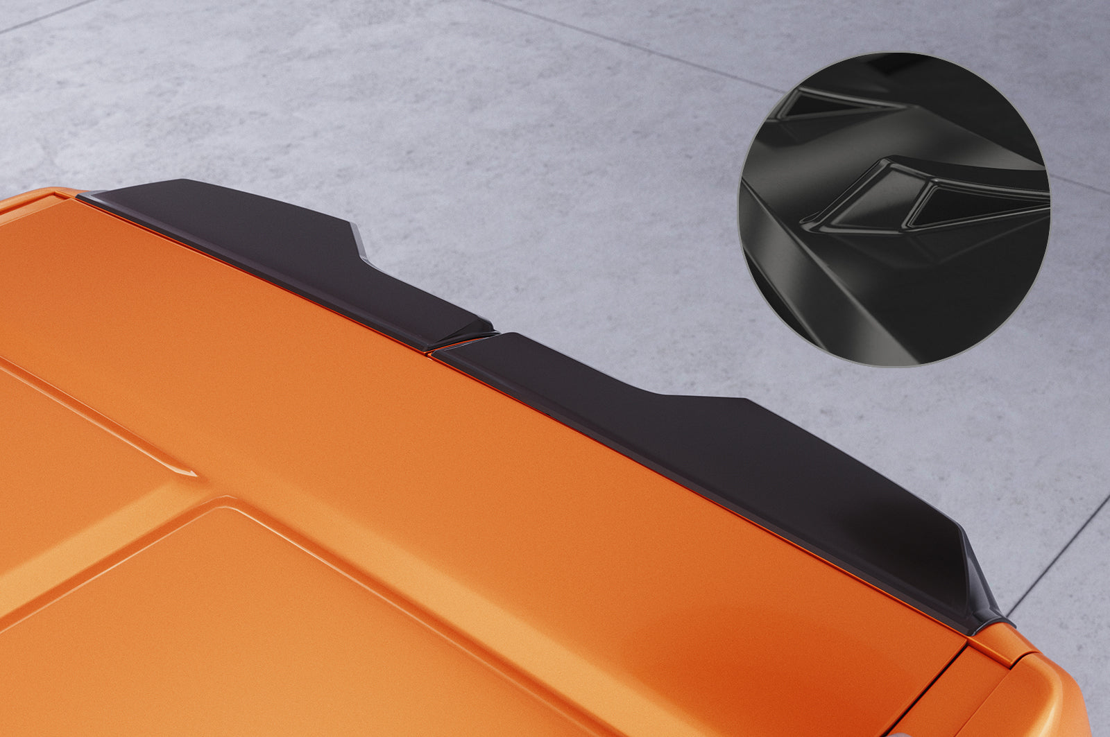 CSR Heckspoiler | Heckflügel mit ABE für Ford Transit MK7 Custom mit Hecktüren HF964-G Glossy schwarz Hochglanz (keine Lackierung erforderlich)