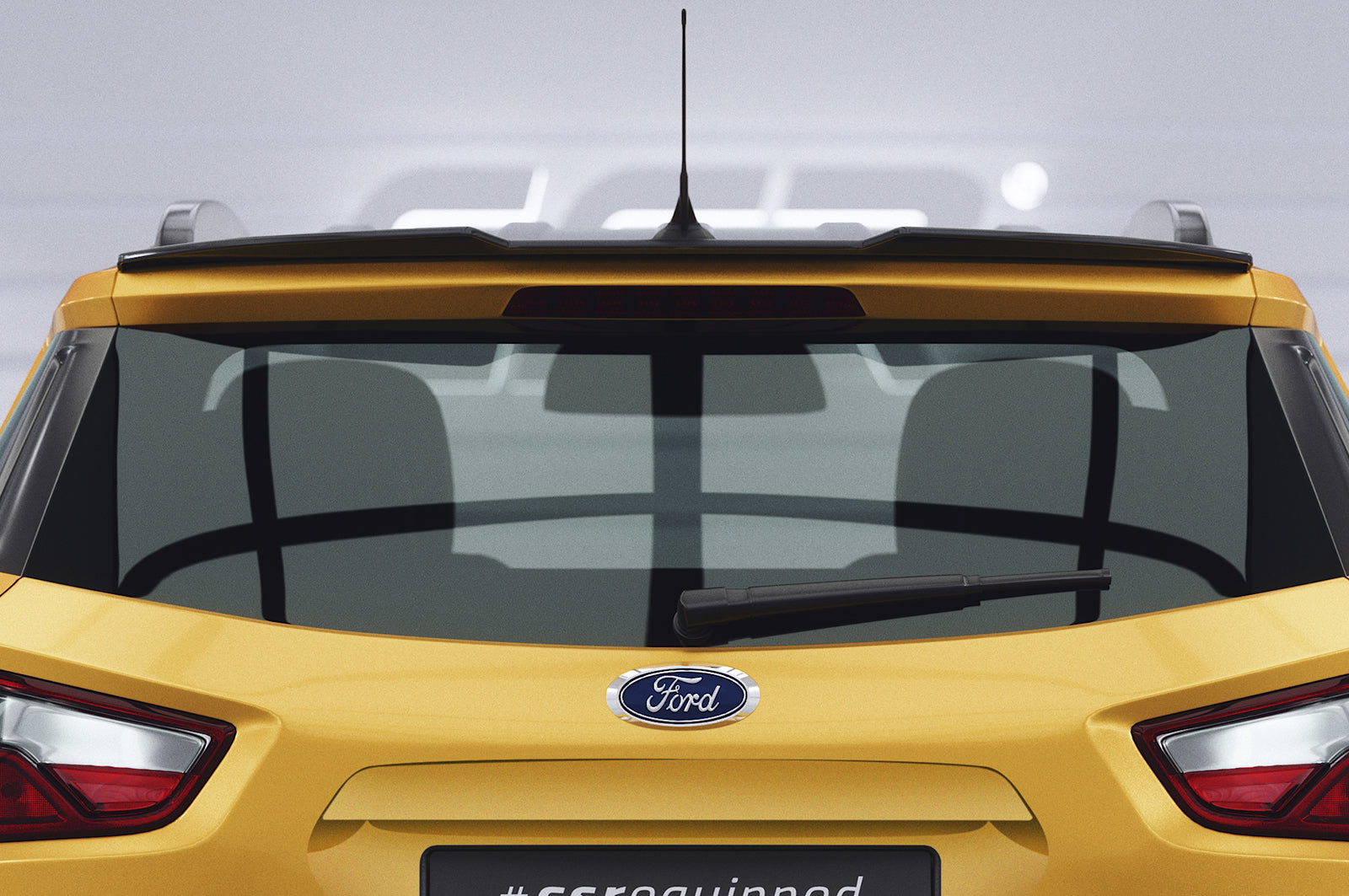 CSR Heckspoiler | Heckflügel mit ABE für Ford EcoSport MK2 HF966-S Strukturiert schwarz matt (keine Lackierung erforderlich)