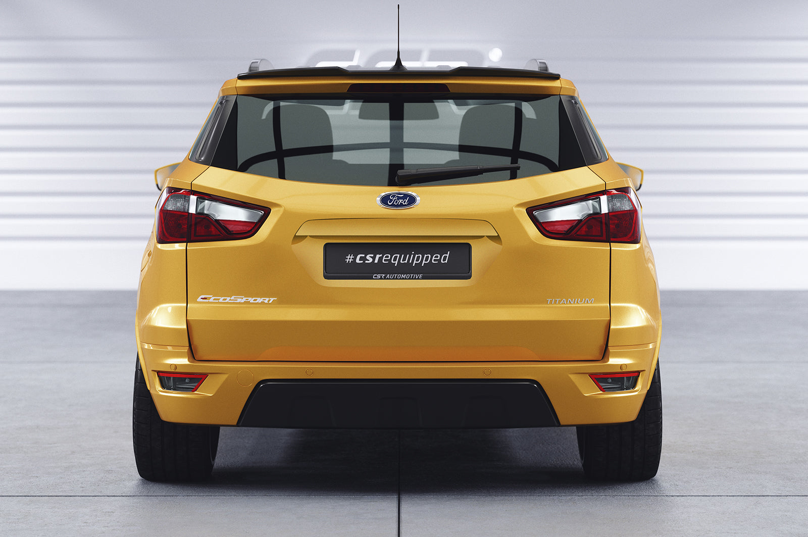 CSR Heckspoiler | Heckflügel mit ABE für Ford EcoSport MK2 HF966-S Strukturiert schwarz matt (keine Lackierung erforderlich)
