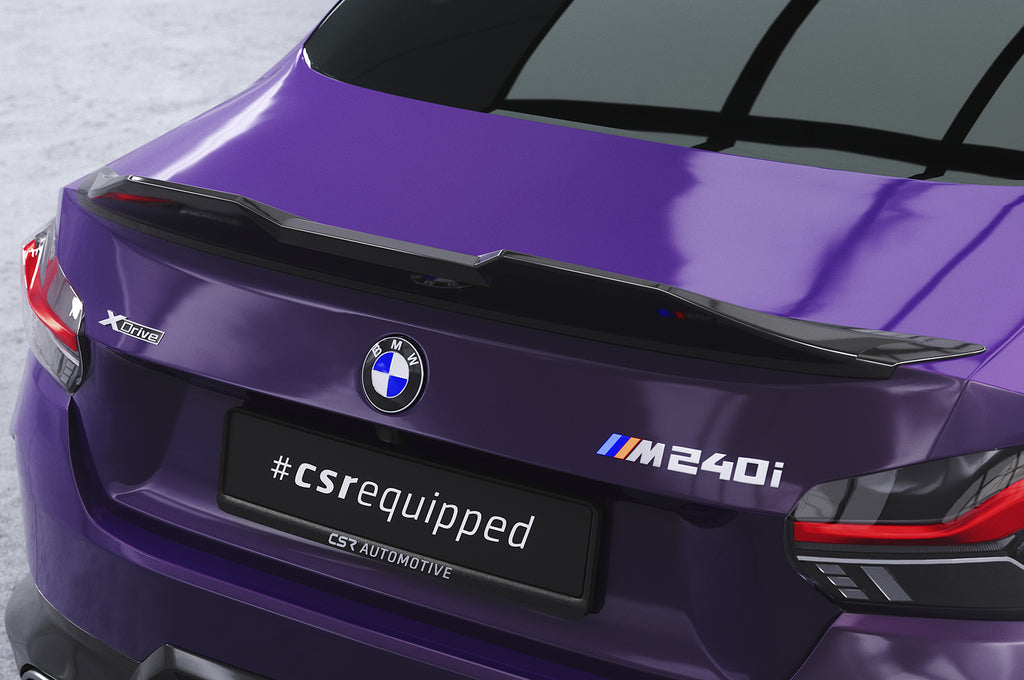 CSR Heckspoiler | Heckflügel mit ABE für BMW 2er G42 HF970-S Strukturiert schwarz matt (keine Lackierung erforderlich)