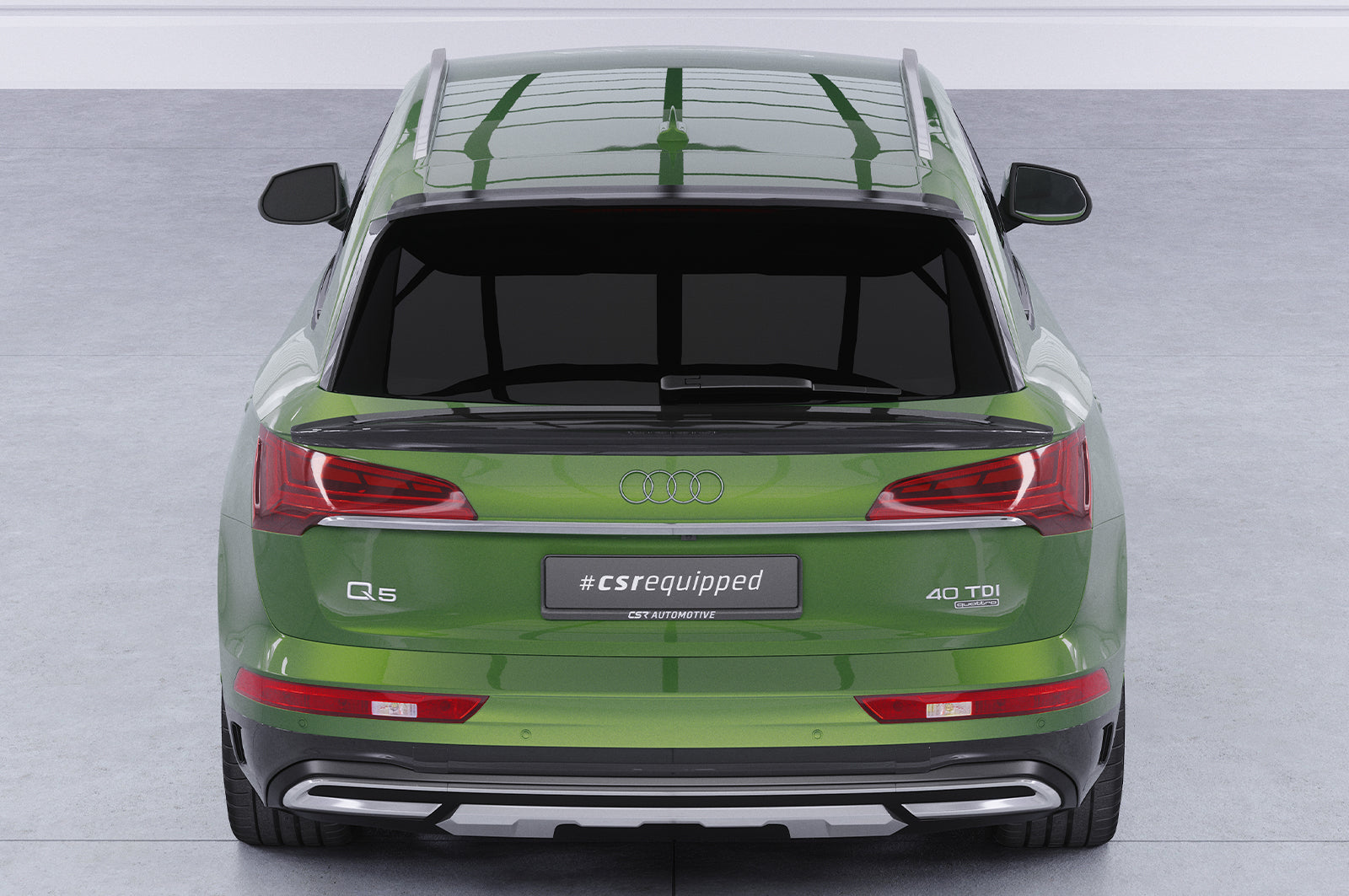 CSR Heckspoiler | Heckflügel mit ABE für Audi Q5 (FY) HF973-L Unlackiert roh (Lackierung erforderlich)