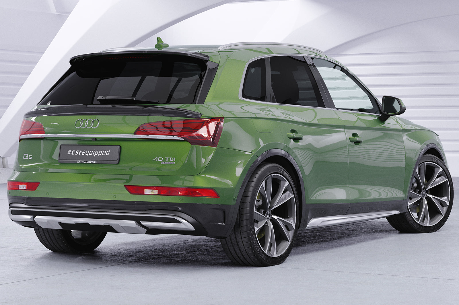 CSR Heckspoiler | Heckflügel mit ABE für Audi Q5 (FY) HF974-S Strukturiert schwarz matt (keine Lackierung erforderlich)