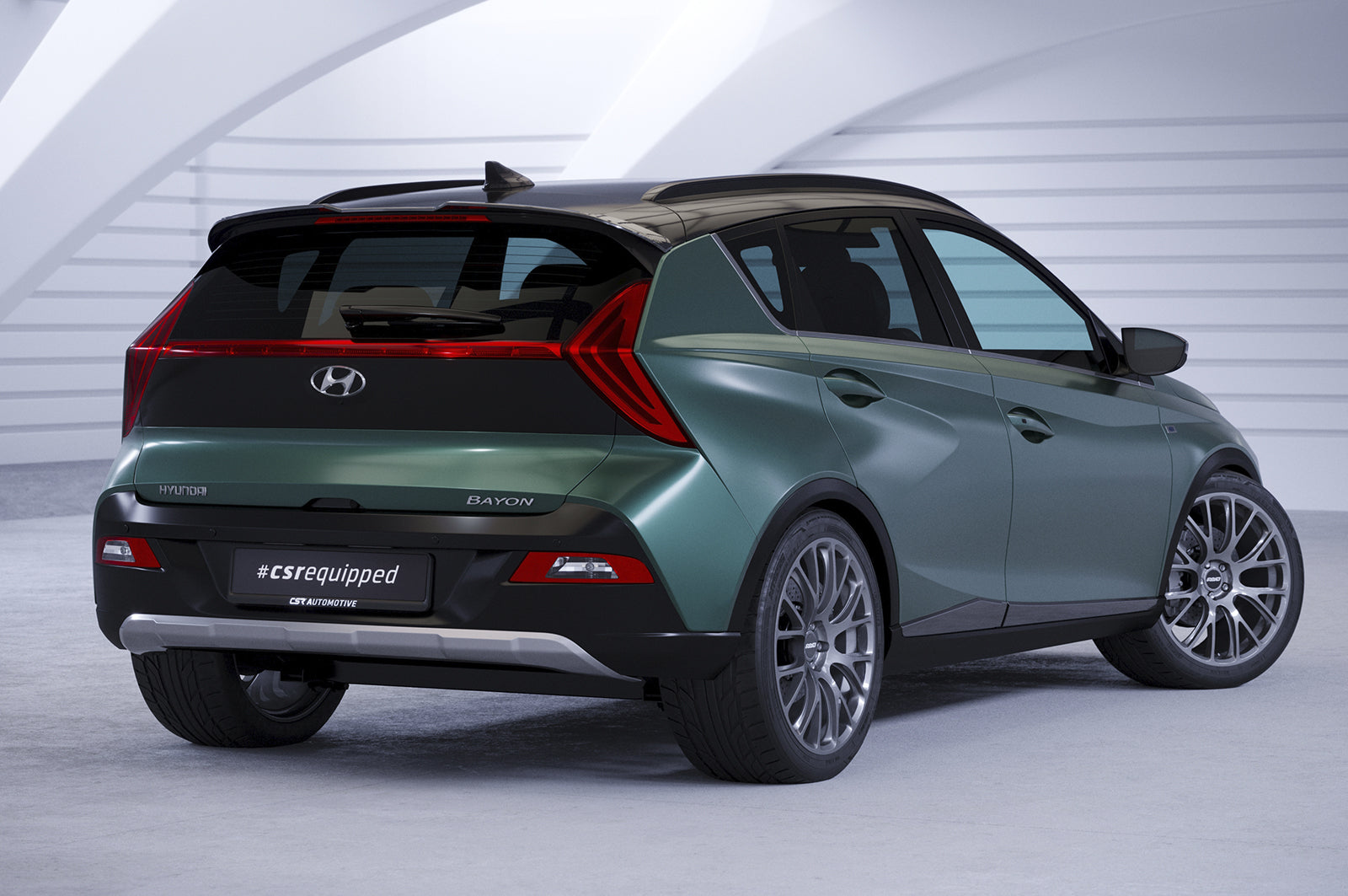 CSR Heckspoiler | Heckflügel mit ABE für Hyundai Bayon HF982-C Carbon Look Hochglanz (keine Lackierung erforderlich)