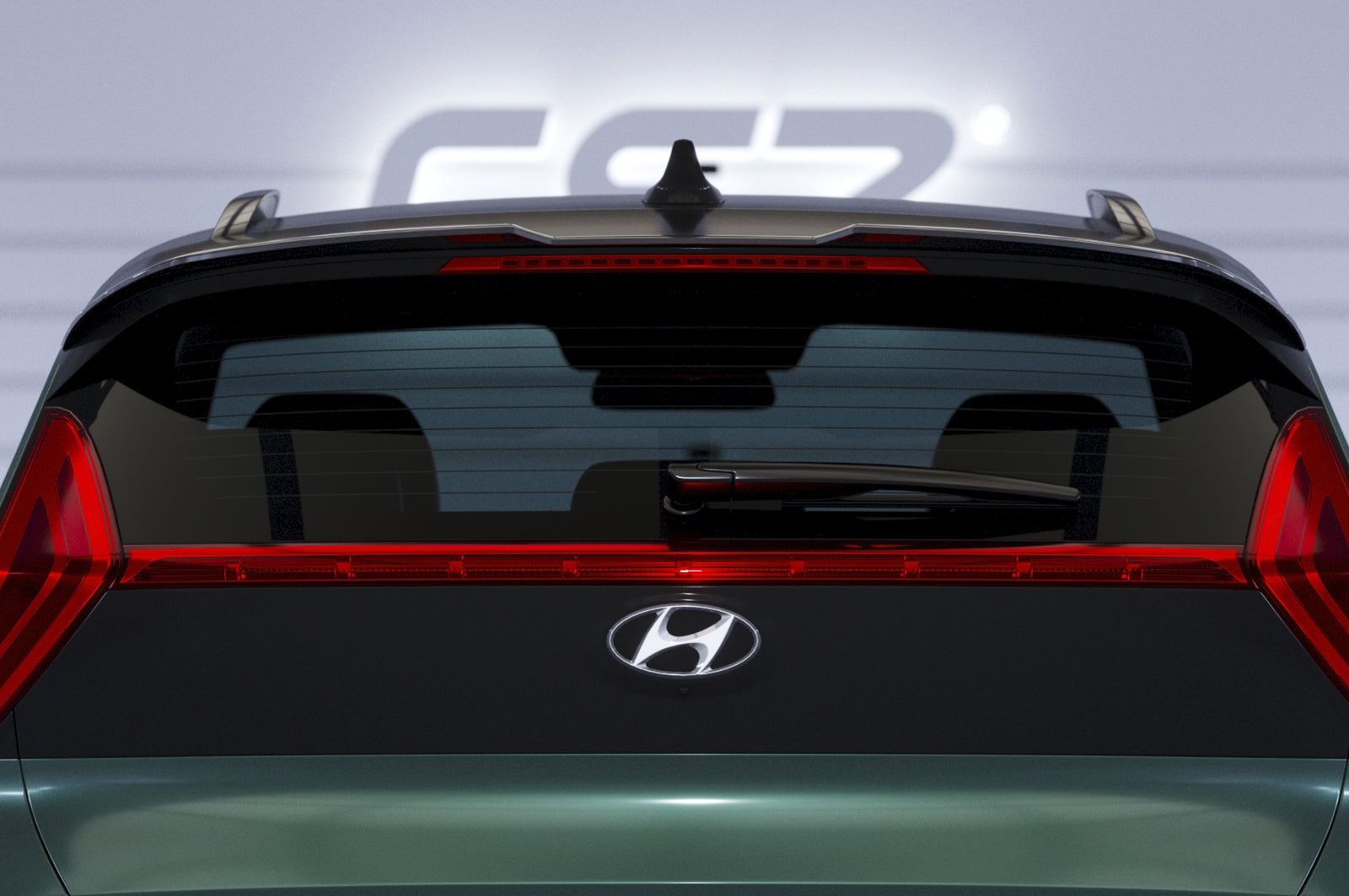 CSR Heckspoiler | Heckflügel mit ABE für Hyundai Bayon HF982-C Carbon Look Hochglanz (keine Lackierung erforderlich)