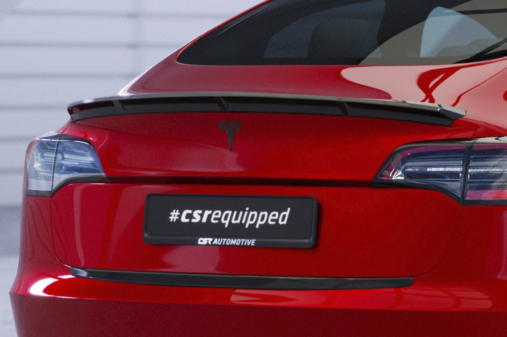 CSR Heckspoiler | Heckflügel mit ABE für Tesla Model 3 HF985-S Strukturiert schwarz matt (keine Lackierung erforderlich)
