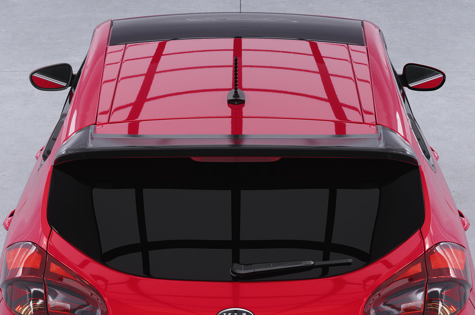 CSR Heckspoiler | Heckflügel mit ABE für Kia Ceed (JD) HF988-C Carbon Look Hochglanz (keine Lackierung erforderlich)