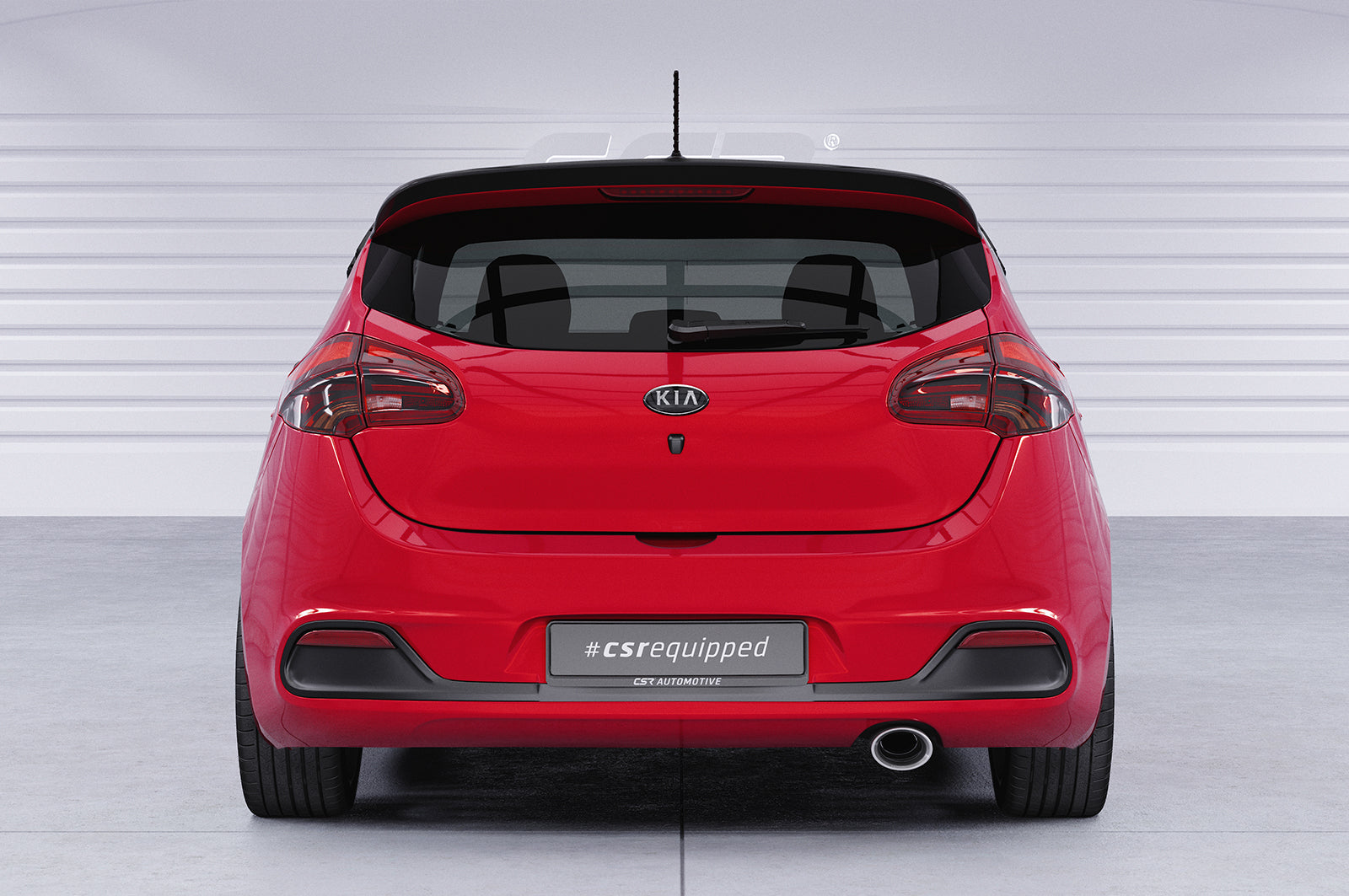 CSR Heckspoiler | Heckflügel mit ABE für Kia Ceed (JD) HF988-S Strukturiert schwarz matt (keine Lackierung erforderlich)