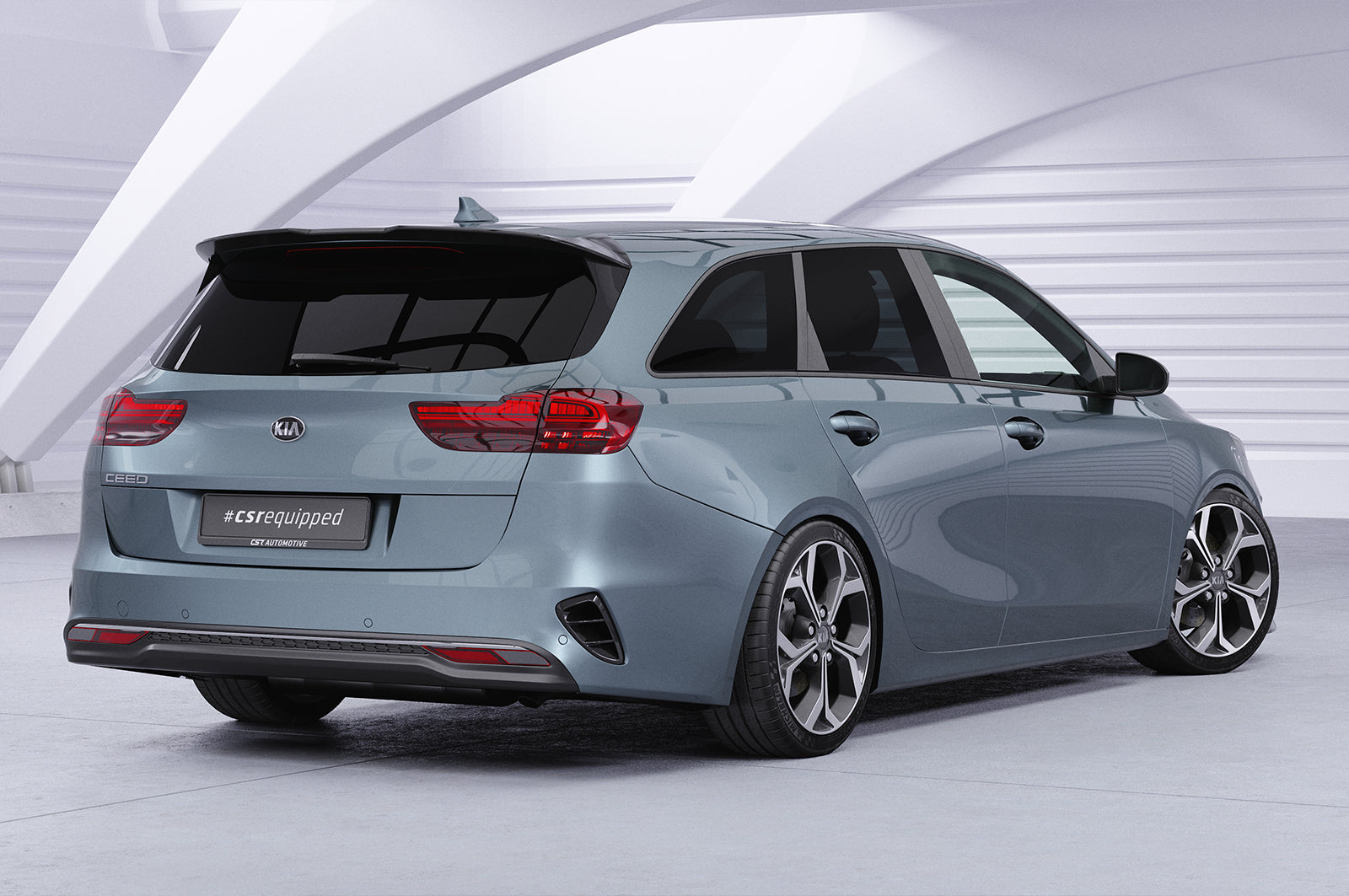 CSR Heckspoiler | Heckflügel mit ABE für Kia Ceed (CD) SW HF989-L Unlackiert roh (Lackierung erforderlich)