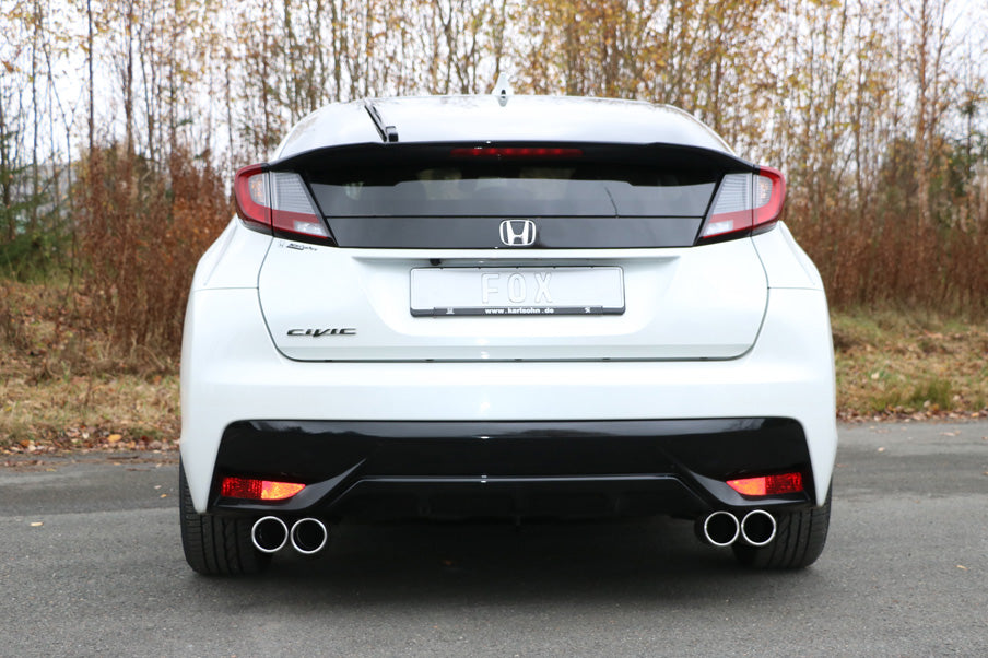 Fox passend fürHonda Civic IX Hatchback Endschalldämpfer quer Ausgang rechts/links  - 2x90 Typ 12 rechts/links