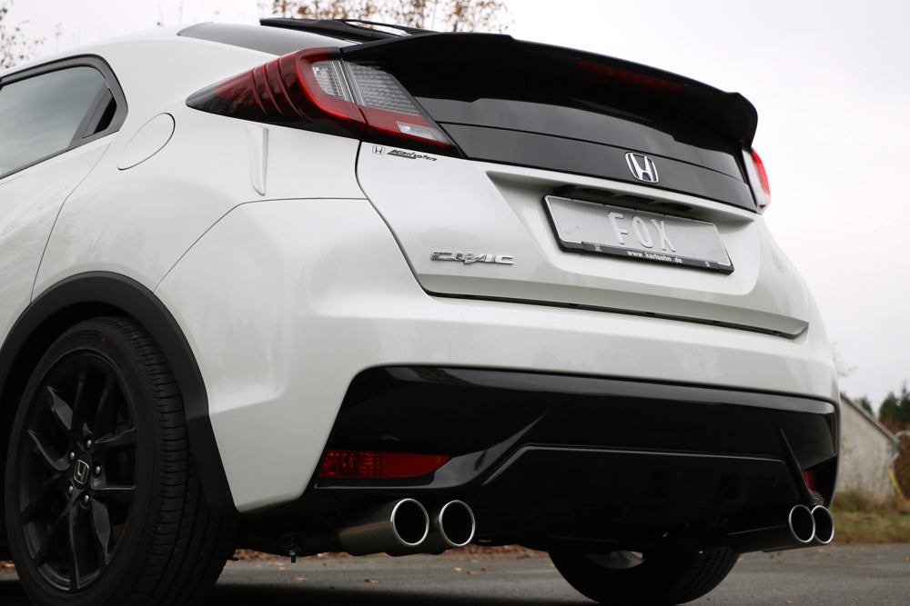 Fox passend fürHonda Civic IX Hatchback Endschalldämpfer quer Ausgang rechts/links  - 2x90 Typ 12 rechts/links