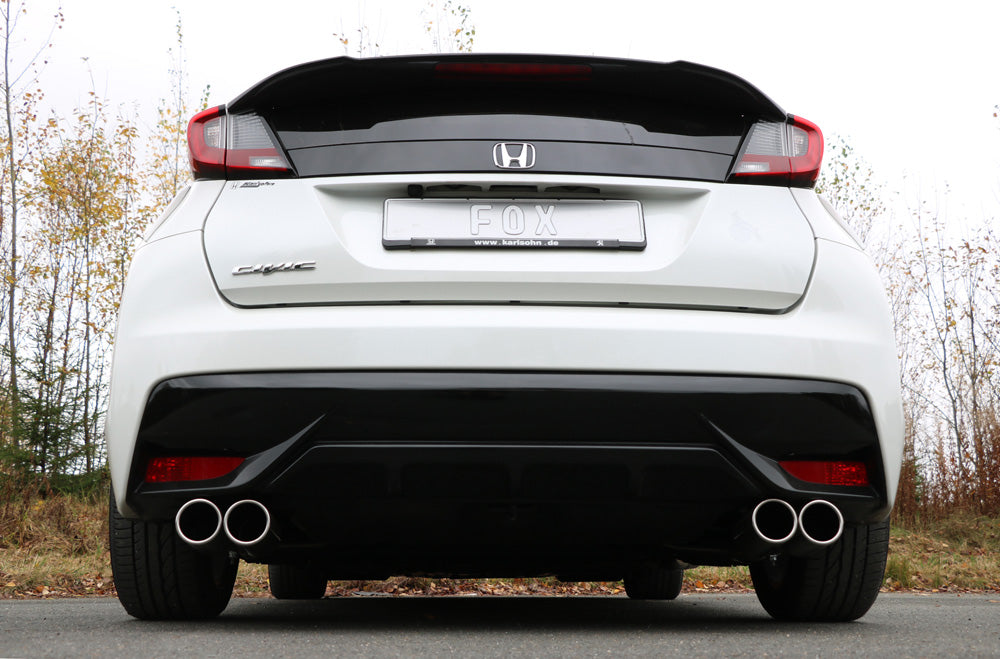 Fox passend fürHonda Civic IX Hatchback Endschalldämpfer quer Ausgang rechts/links  - 2x90 Typ 12 rechts/links
