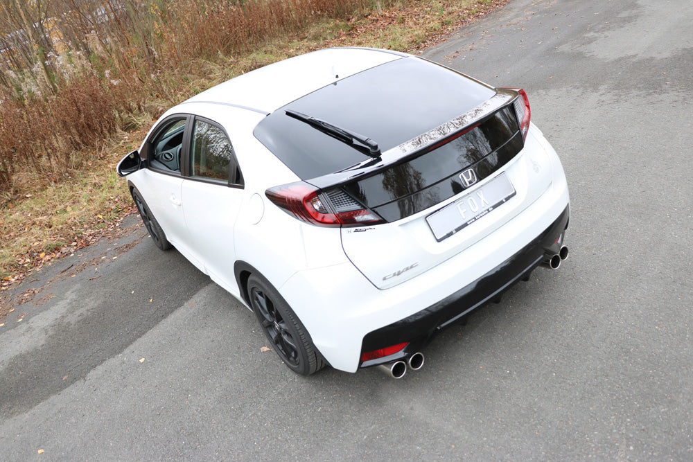 Fox passend fürHonda Civic IX Hatchback Endschalldämpfer quer Ausgang rechts/links  - 2x90 Typ 12 rechts/links
