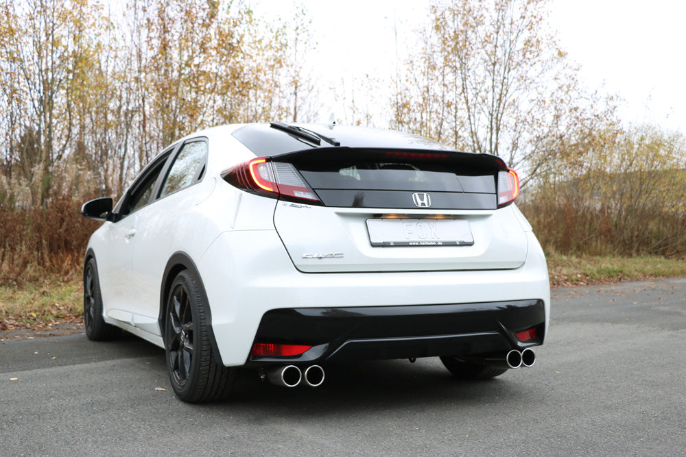 Fox passend fürHonda Civic IX Hatchback Endschalldämpfer quer Ausgang rechts/links  - 2x90 Typ 12 rechts/links