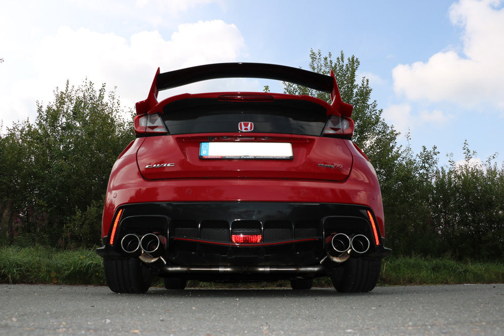 Fox passend fürHonda Civic IX Type R Endschalldämpfer quer Ausgang rechts/links  - 2x90 Typ 12 rechts/links