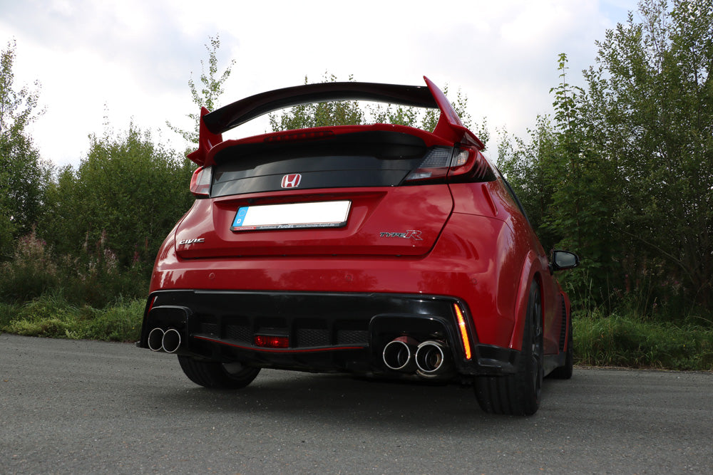 Fox passend fürHonda Civic IX Type R Endschalldämpfer quer Ausgang rechts/links  - 2x90 Typ 12 rechts/links