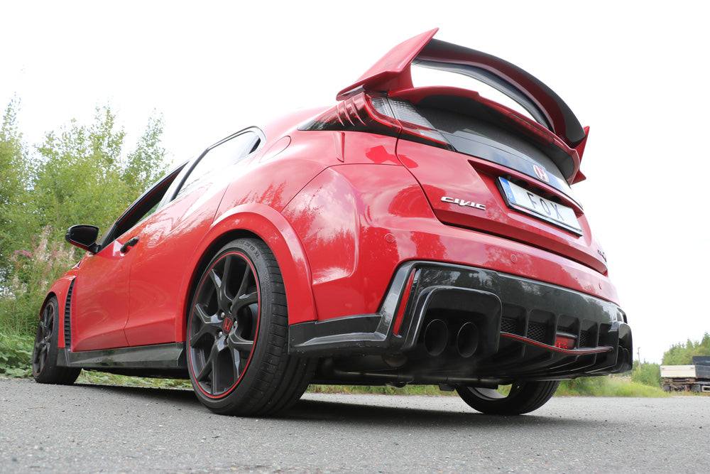 Fox passend fürHonda Civic IX Type R Endschalldämpfer quer Ausgang rechts/links  - 2x90 Typ 25 rechts/links schwarz