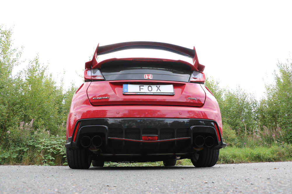 Fox passend fürHonda Civic IX Type R Endschalldämpfer quer Ausgang rechts/links  - 2x90 Typ 25 rechts/links schwarz