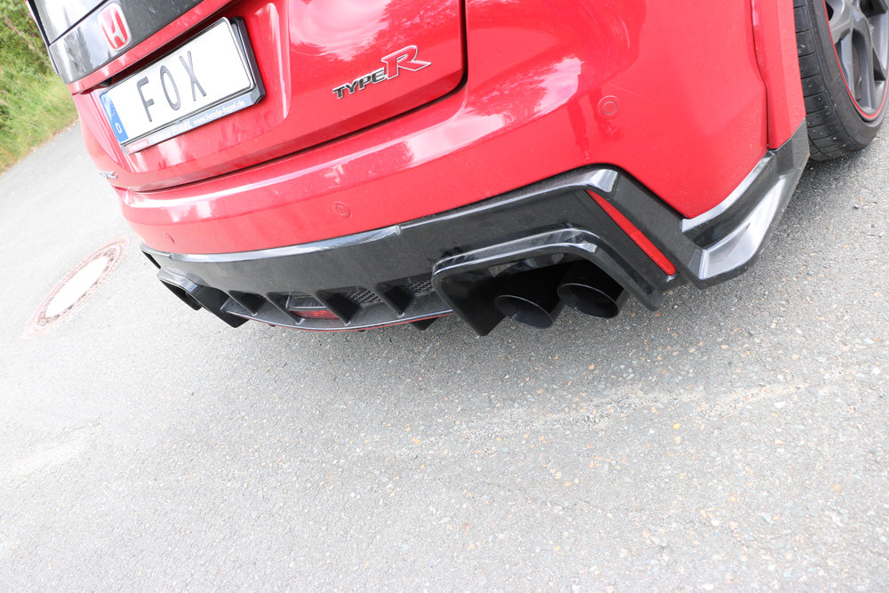 Fox passend fürHonda Civic IX Type R Endschalldämpfer quer Ausgang rechts/links  - 2x90 Typ 25 rechts/links schwarz
