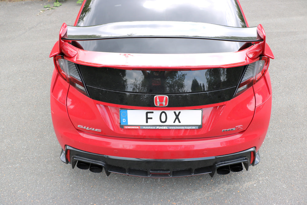 Fox passend fürHonda Civic IX Type R Endschalldämpfer quer Ausgang rechts/links  - 2x90 Typ 25 rechts/links schwarz