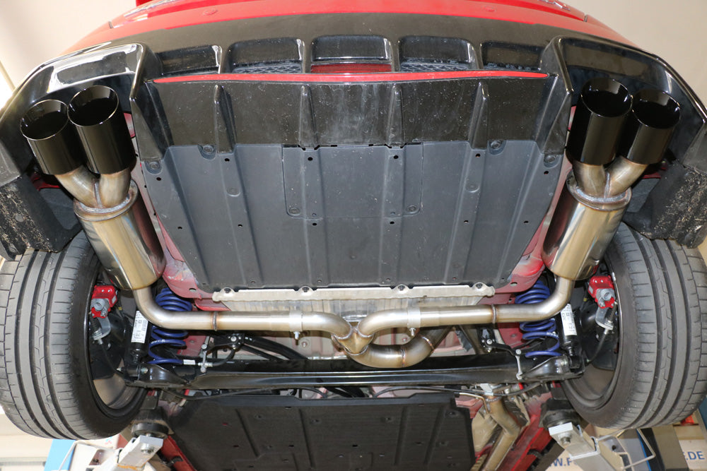 Fox passend fürHonda Civic IX Type R Endschalldämpfer quer Ausgang rechts/links  - 2x90 Typ 25 rechts/links schwarz