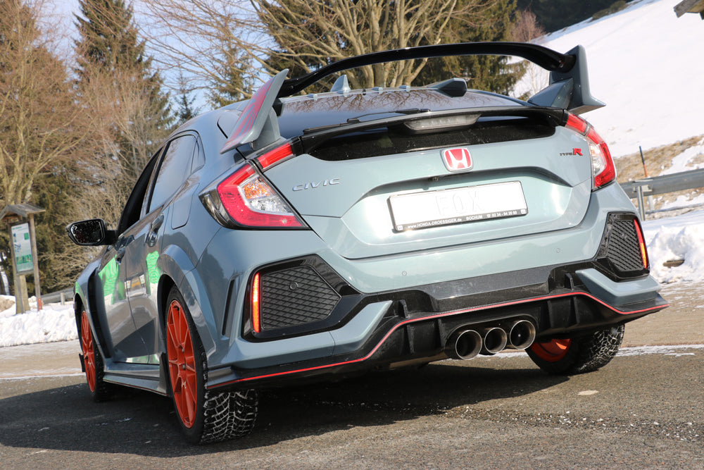 Fox passend fürHonda Civic X Type R Endschalldämpfer quer Ausgang rechts/links  - 100-90-100 Typ 25 mittig