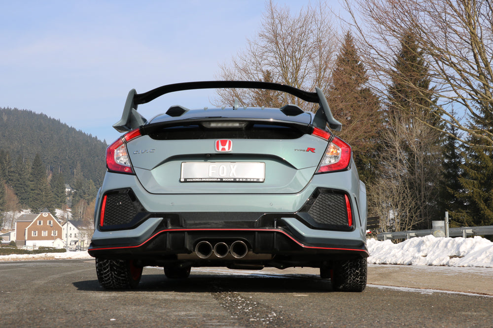 Fox passend fürHonda Civic X Type R Endschalldämpfer quer Ausgang rechts/links  - 100-90-100 Typ 25 mittig