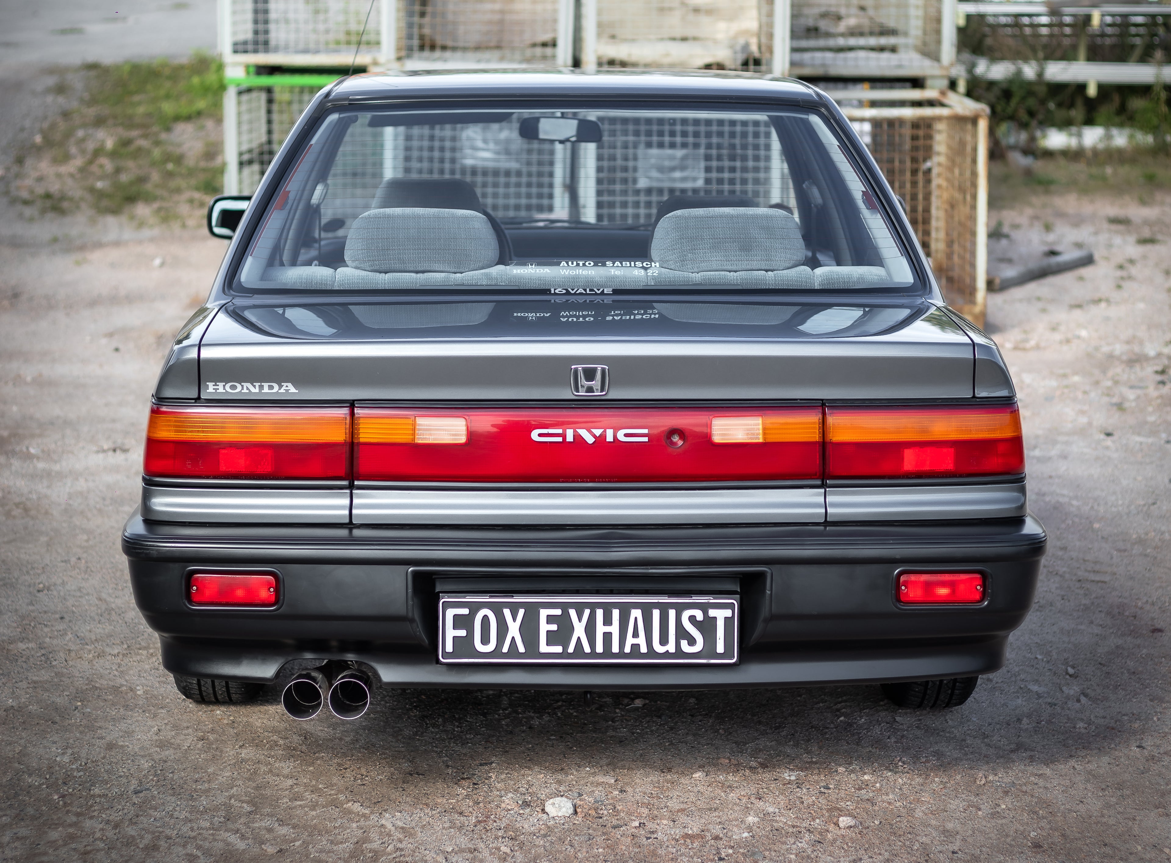 Fox passend fürHonda Civic 4 - ED3 Endschalldämpfer quer - 2x70 Typ 10 links