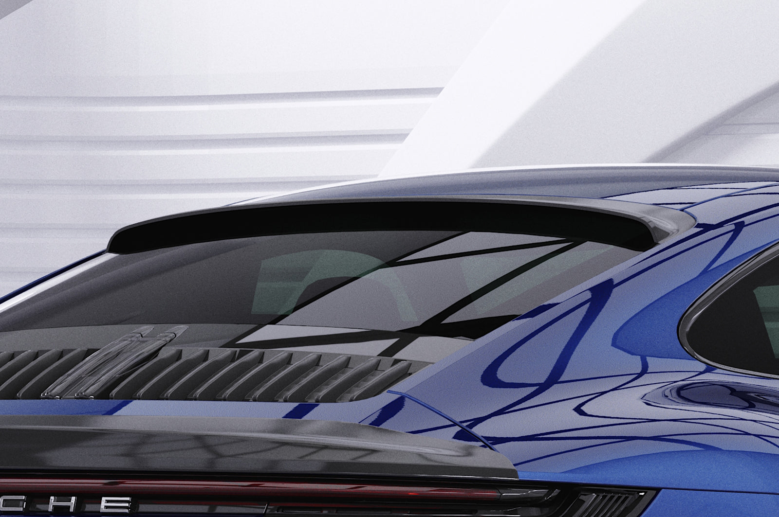 CSR Heckscheibenblende mit ABE für Porsche 911 / 992 HSB077-C Carbon Look Hochglanz (keine Lackierung erforderlich)