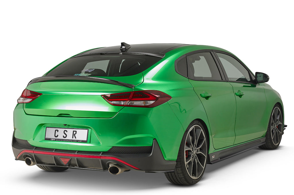 CSR Heckscheibenblende mit ABE für Hyundai I30 (PD) Fastback HSB078-G Glossy schwarz Hochglanz (keine Lackierung erforderlich)