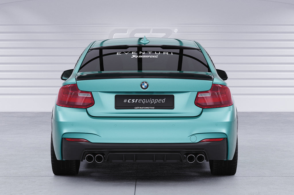 CSR Heckscheibenblende mit ABE für BMW 2er (F22) Coupe HSB079-C Carbon Look Hochglanz (keine Lackierung erforderlich)