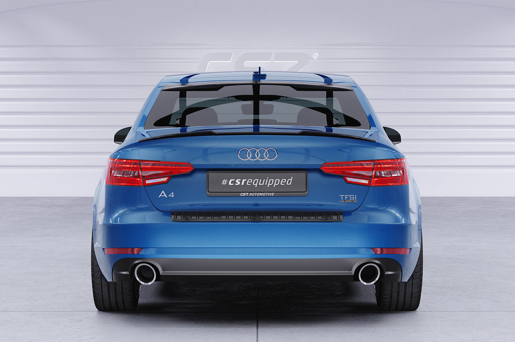 CSR Heckscheibenblende mit ABE für Audi A4/S4 B9 (8W) Limousine HSB081-S Strukturiert schwarz matt (keine Lackierung erforderlich)