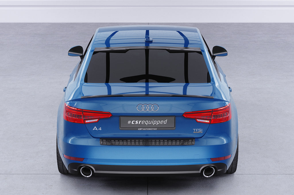 CSR Heckscheibenblende mit ABE für Audi A4/S4 B9 (8W) Limousine HSB081-C Carbon Look Hochglanz (keine Lackierung erforderlich)
