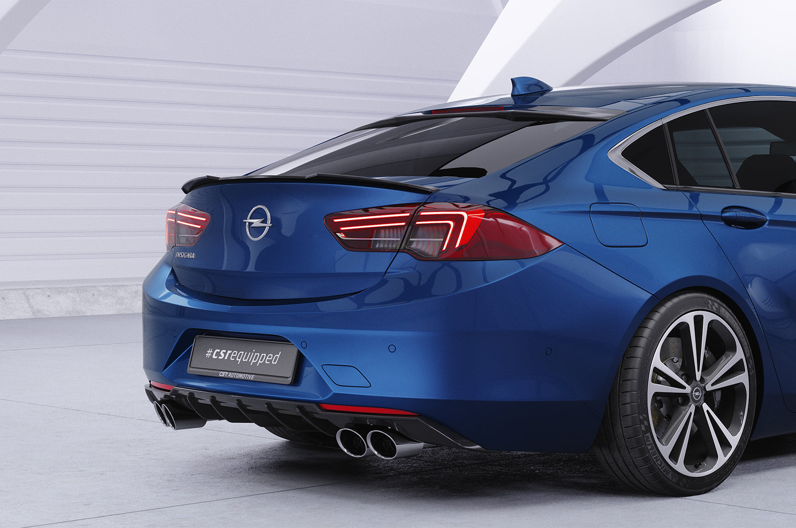 CSR Heckscheibenblende mit ABE für Opel Insignia B Grand Sport HSB082-S Strukturiert schwarz matt (keine Lackierung erforderlich)