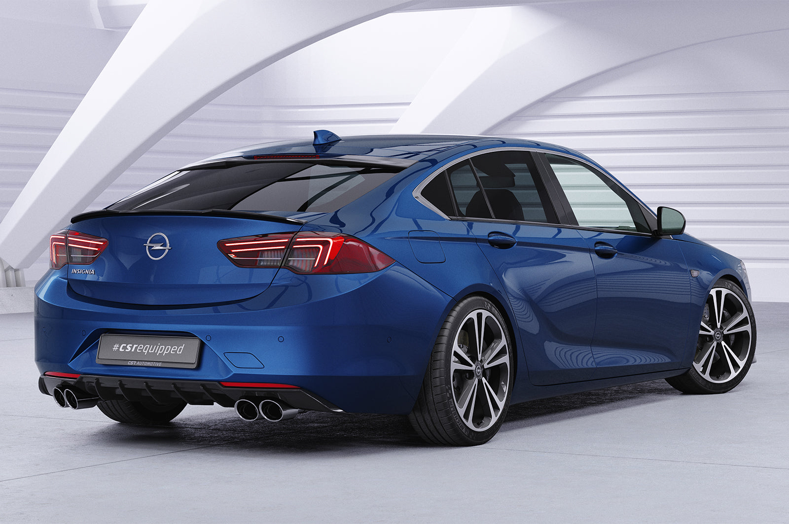 CSR Heckscheibenblende mit ABE für Opel Insignia B Grand Sport HSB082-S Strukturiert schwarz matt (keine Lackierung erforderlich)