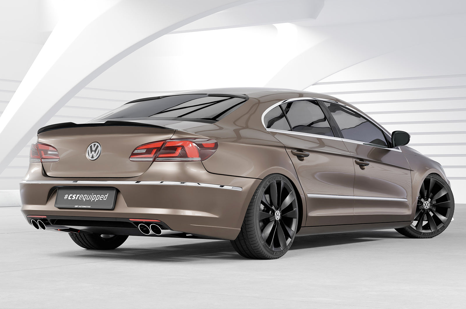 CSR Heckscheibenblende mit ABE für VW Passat CC / CC HSB084-C Carbon Look Hochglanz (keine Lackierung erforderlich)