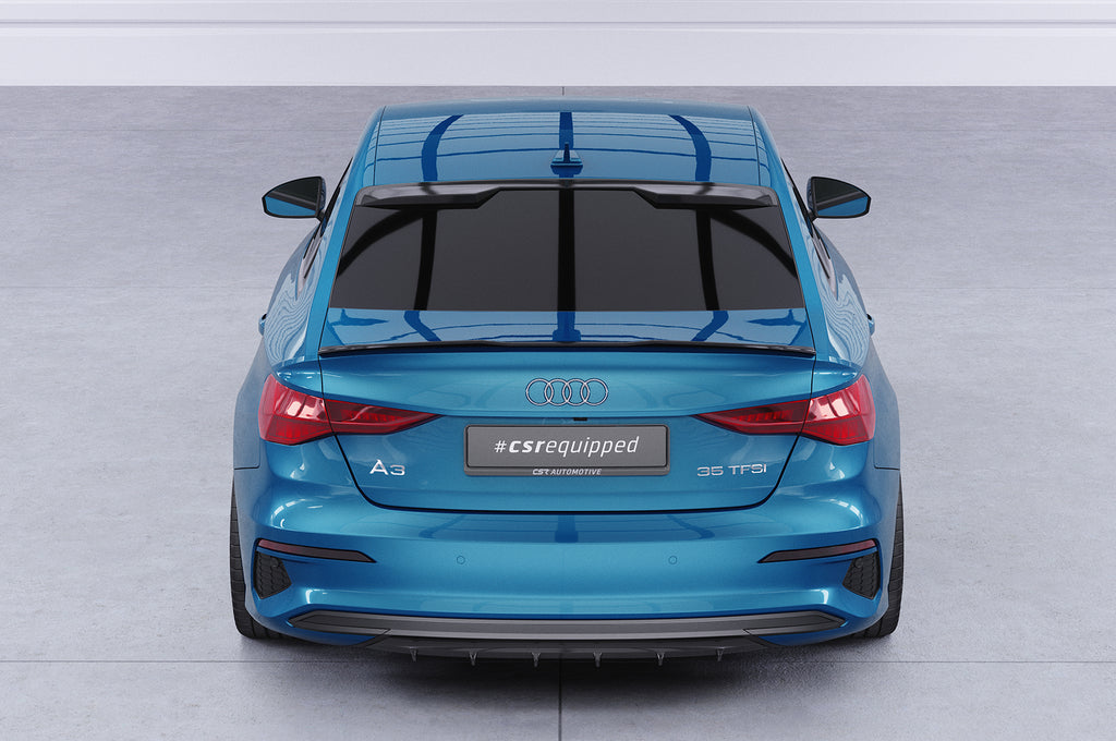 CSR Heckscheibenblende mit ABE für Audi A3 / S3 / RS3 (8Y) Limousine HSB086-G Glossy schwarz Hochglanz (keine Lackierung erforderlich)
