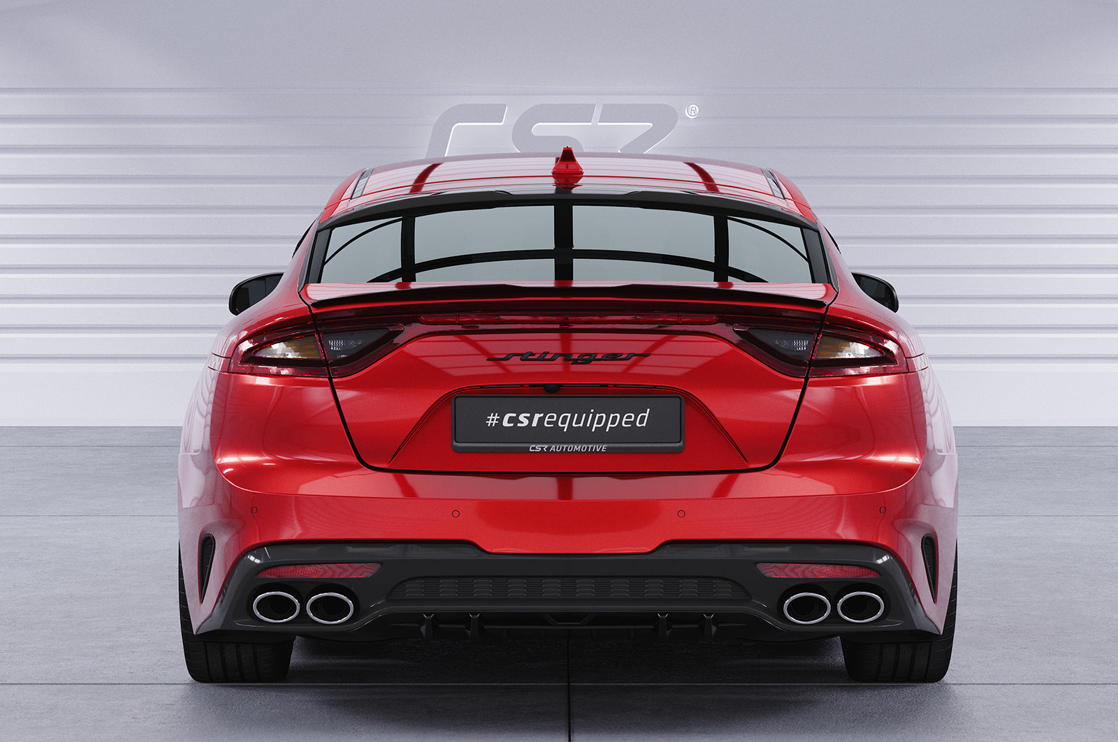 CSR Heckscheibenblende mit ABE für Kia Stinger GT HSB089-G Glossy schwarz Hochglanz (keine Lackierung erforderlich)
