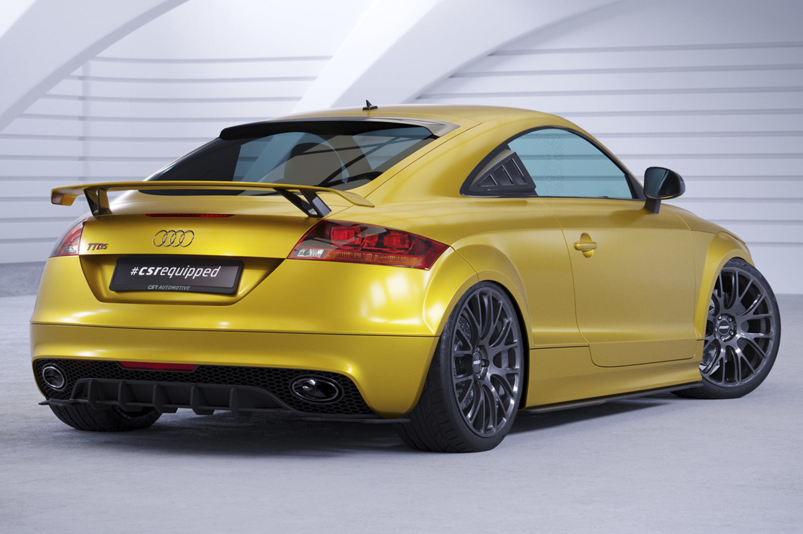 CSR Heckscheibenblende mit ABE für Audi TT / TTS / TT RS (8J) Coupe HSB090-G Glossy schwarz Hochglanz (keine Lackierung erforderlich)