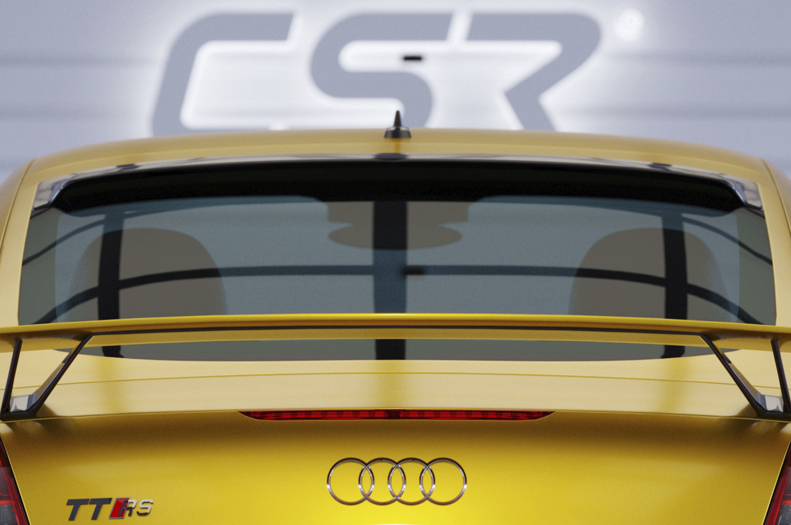 CSR Heckscheibenblende mit ABE für Audi TT / TTS / TT RS (8J) Coupe HSB090-L Unlackiert roh (Lackierung erforderlich)